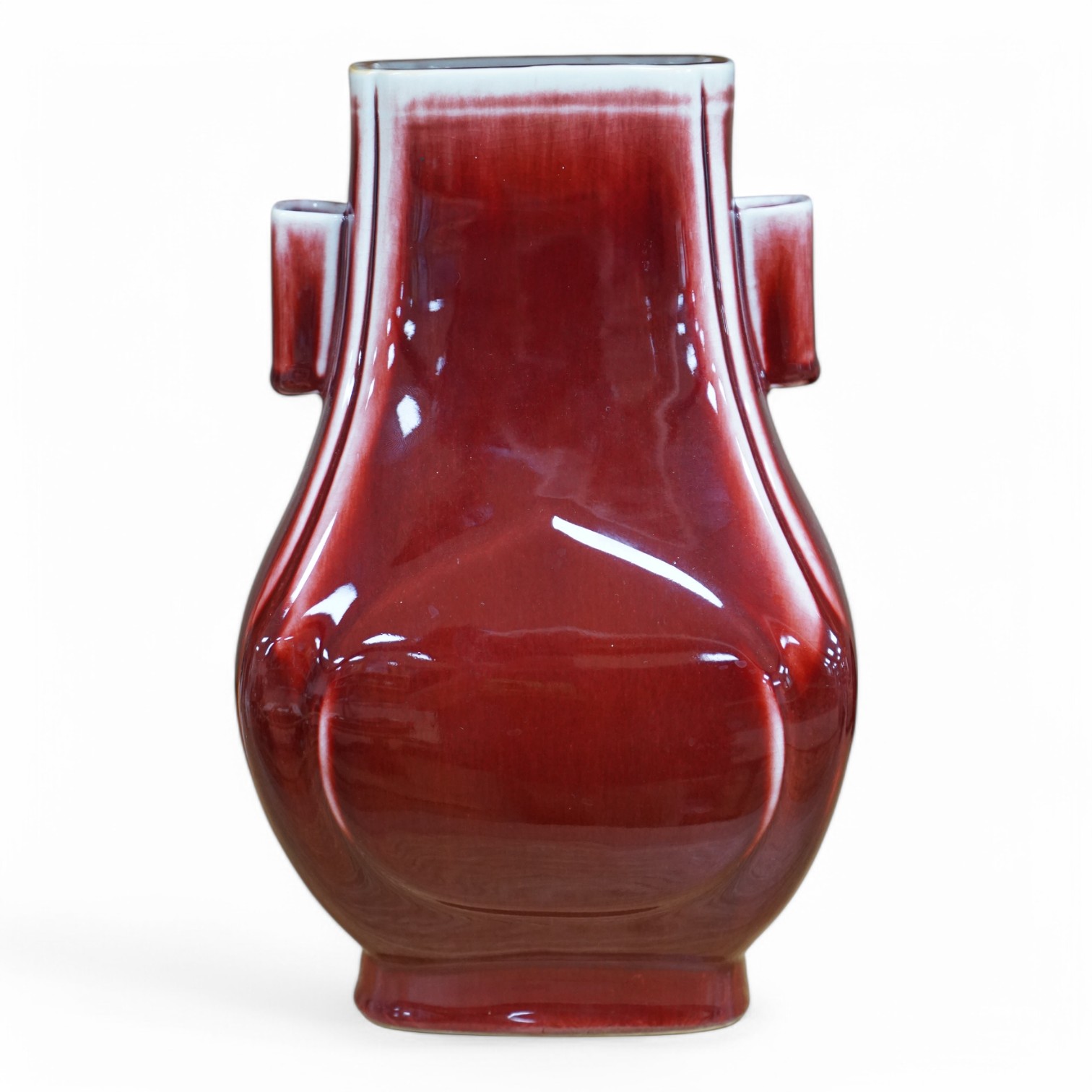 A Chinese sang de boeuf hu vase, 26cm high. Condition - good